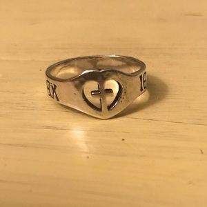 Retired James Avery ring with Hebrew script